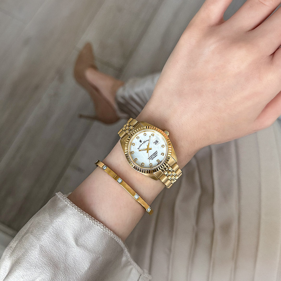 Inspiration Elegance 31mm Three-hands Gold-tone White dial Stainless steel swiss watch