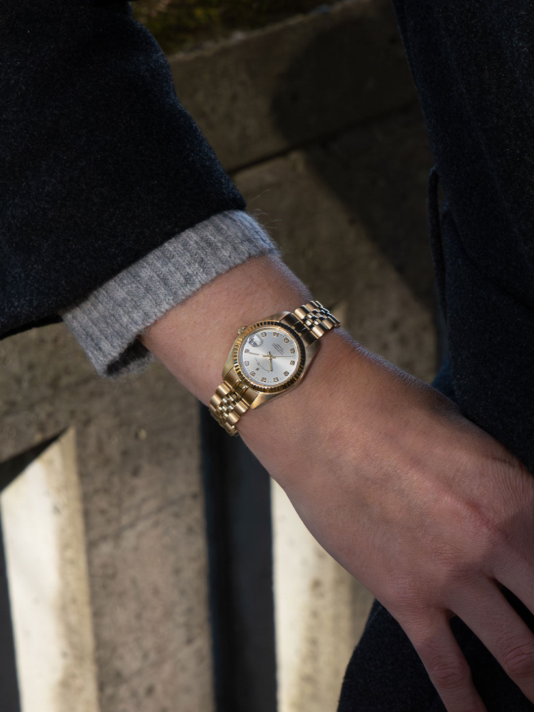 Inspiration Elegance 26MM Three-hands Date Gold-tone Silver dial Stainless steel swiss watch