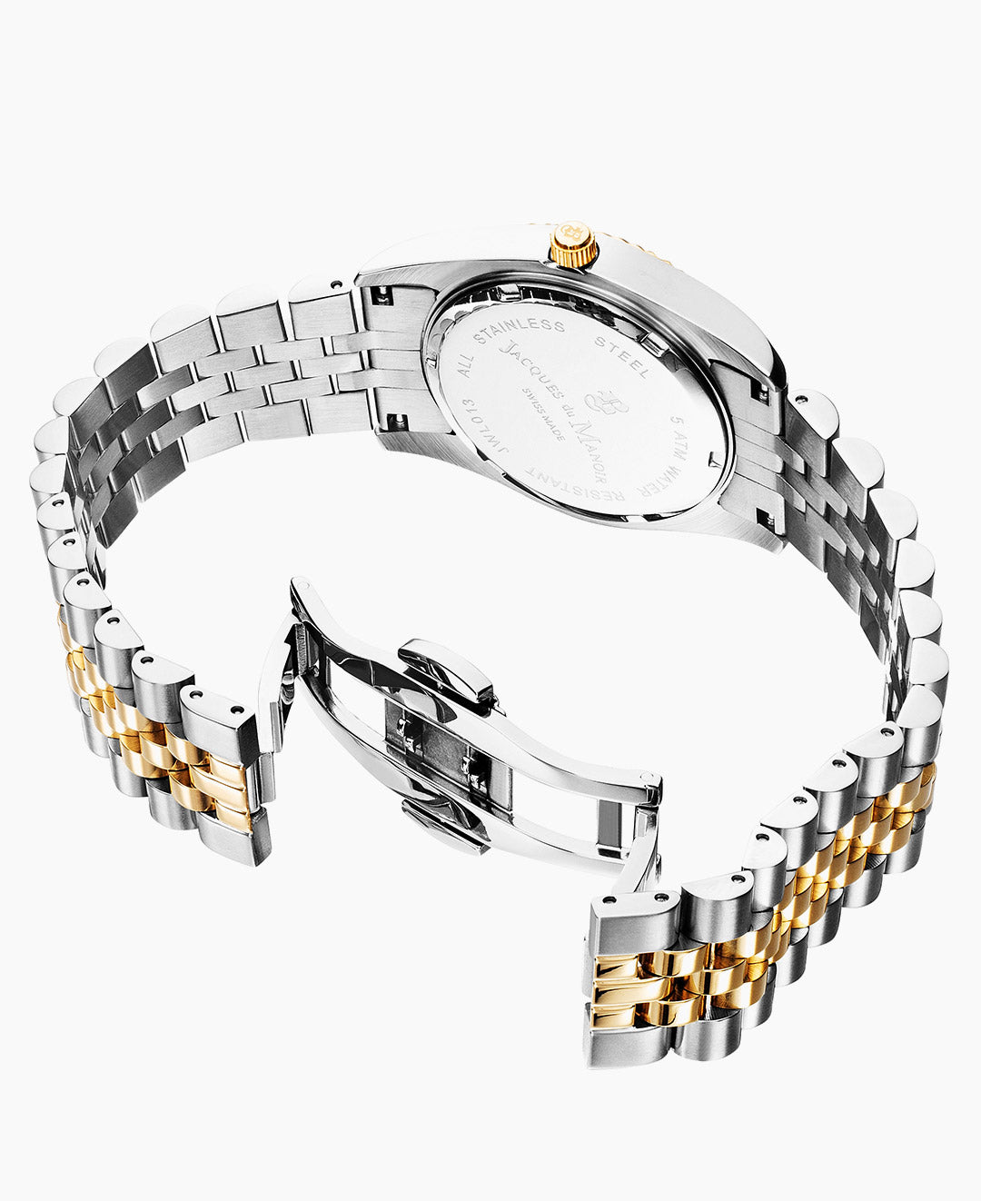 Inspiration Classic 36mm Three-hands Date Two-tone Gold dial Stainless steel swiss watch