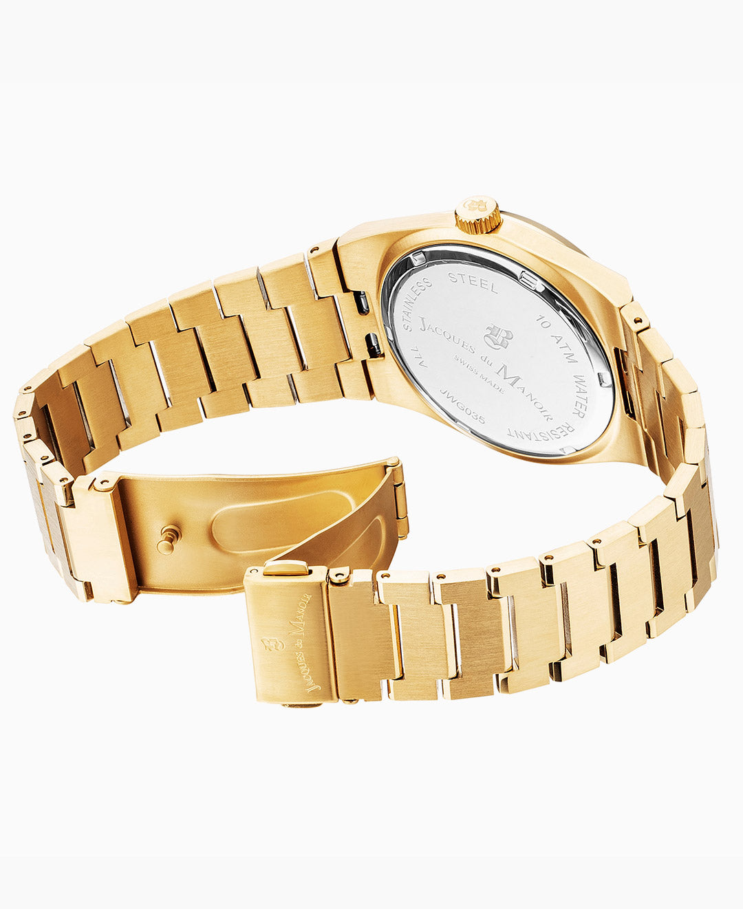 Horizon Gents 41mm Three-hands Date Gold-tone Black dial Stainless steel swiss watch