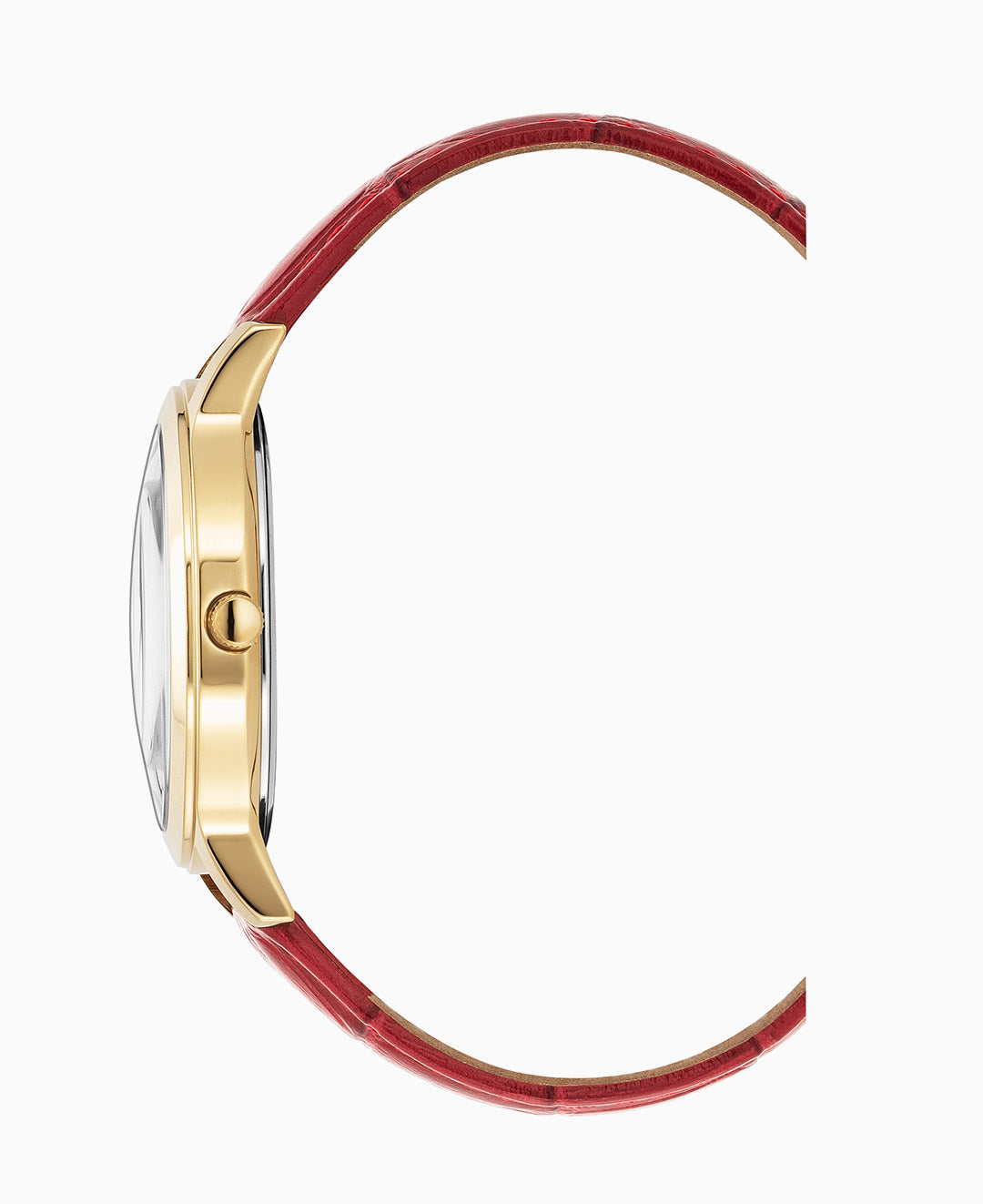 Genesis Gents 38mm Three-hands Date Red-tone White dial Leather strap swiss watch