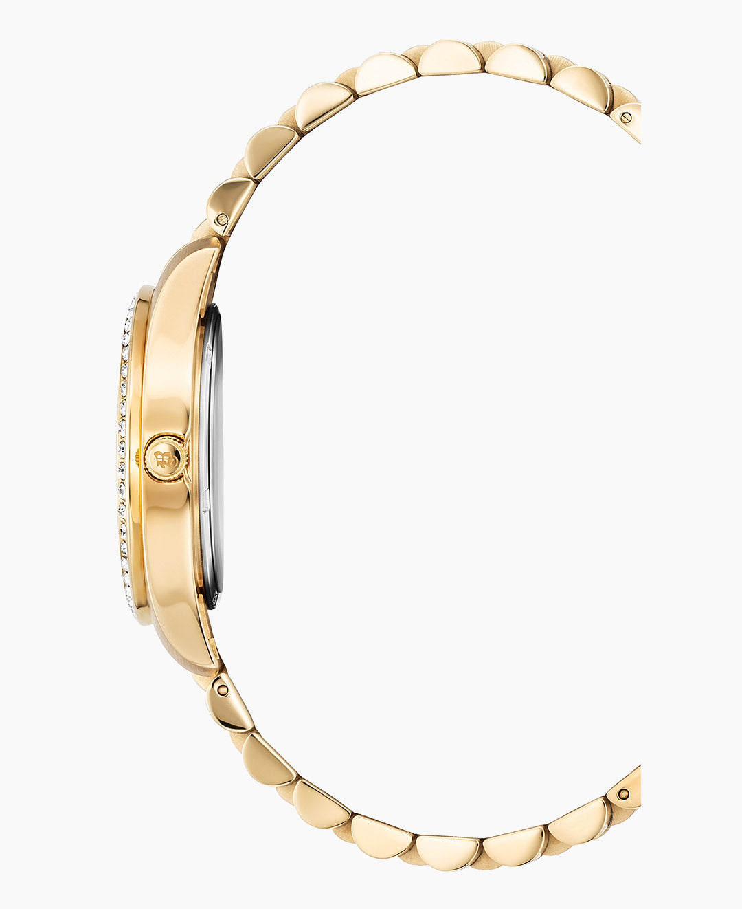 Inspiration Glamour 34mm Three-hands Date Gold-tone Gold dial Stainless steel swiss watch