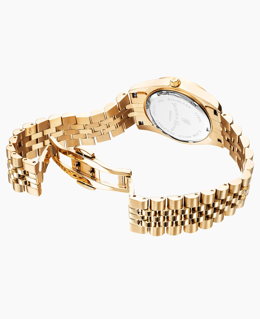 Inspiration Glamour 34mm Three-hands Date Gold-tone Gold dial Stainless steel swiss watch