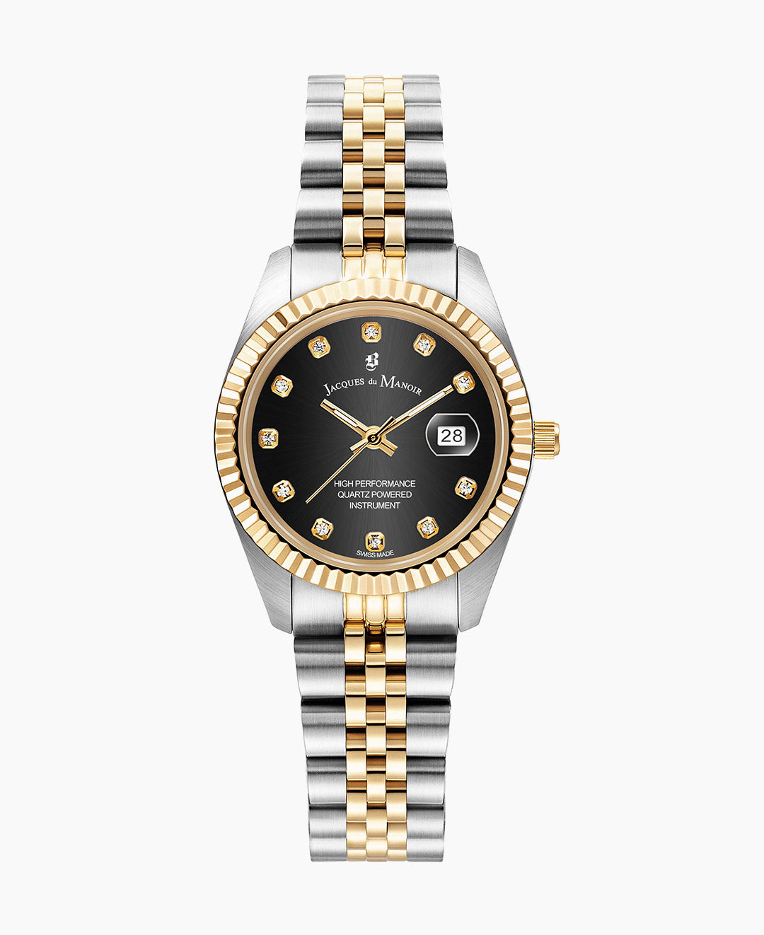 Inspiration Elegance 31mm Three-hands Two-tone Black dial Stainless steel swiss watch