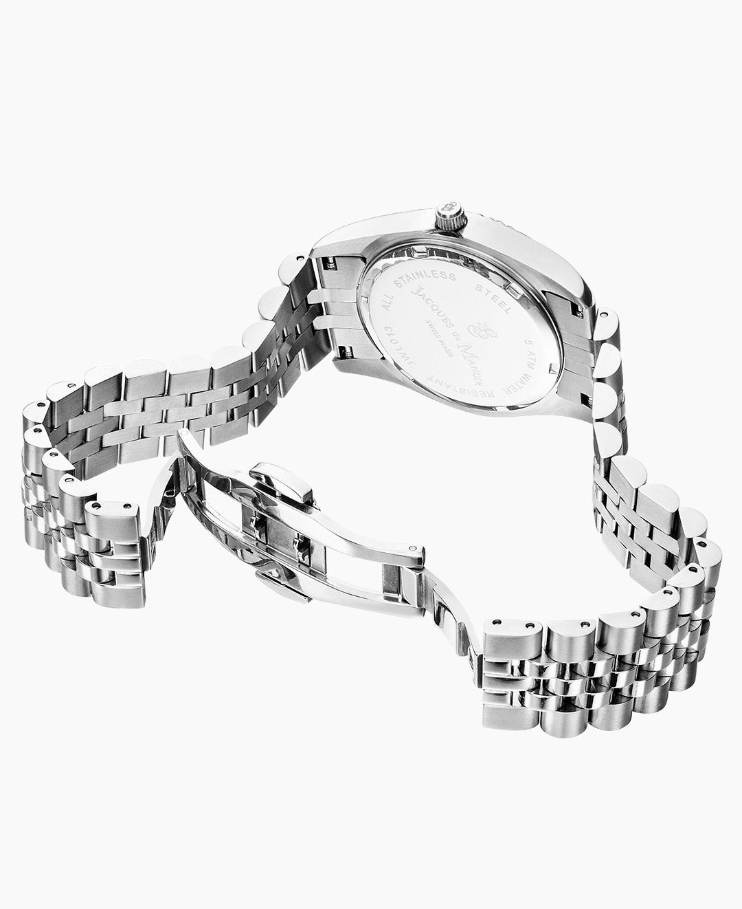 Inspiration Roman 34mm Three-hands Date Silver-tone White dial Stainless steel swiss watch