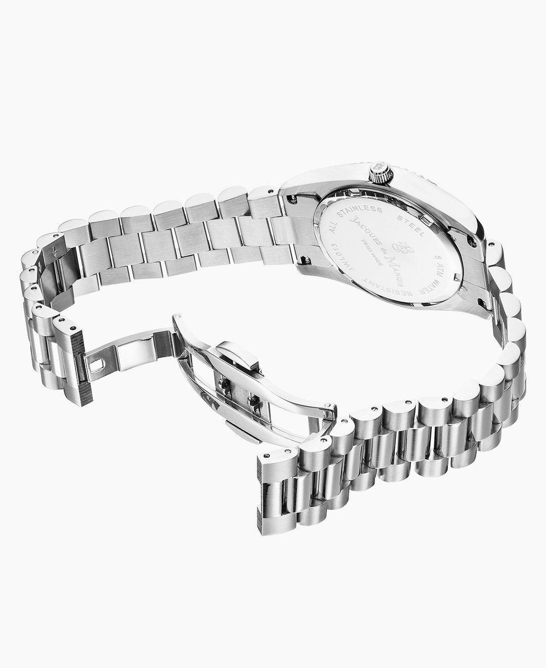 Inspiration Roman II 34mm Three-hands Date Silver-tone Black dial Stainless steel swiss watch