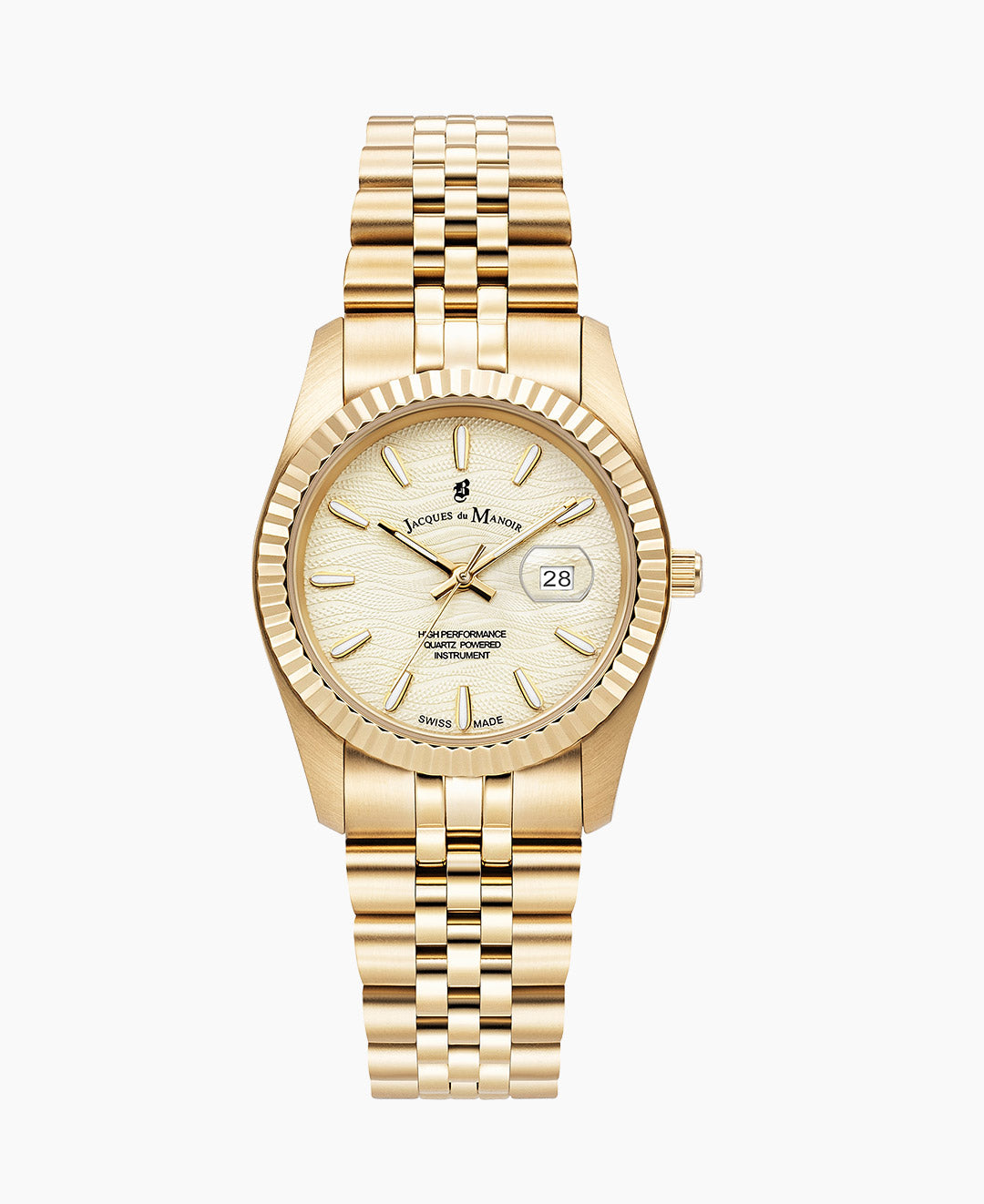 Inspiration Passion 34mm Three-hands Date Gold-tone Gold dial Stainless steel swiss watch