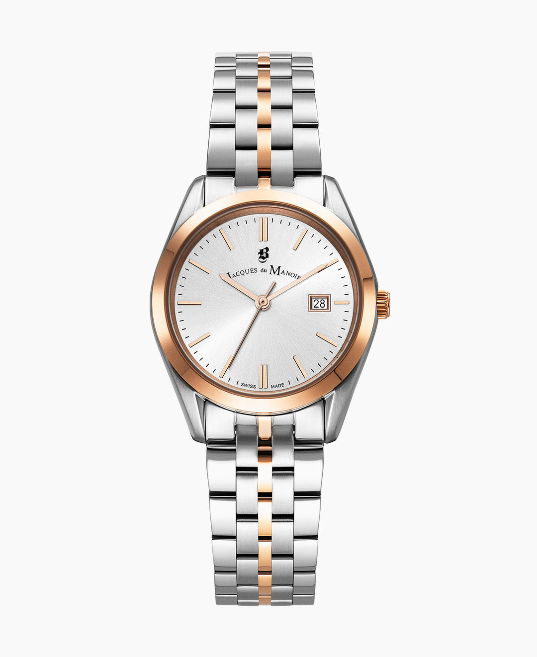Anfibio 30mm Three-hands Date Two-tone Silver dial Stainless steel swiss watch