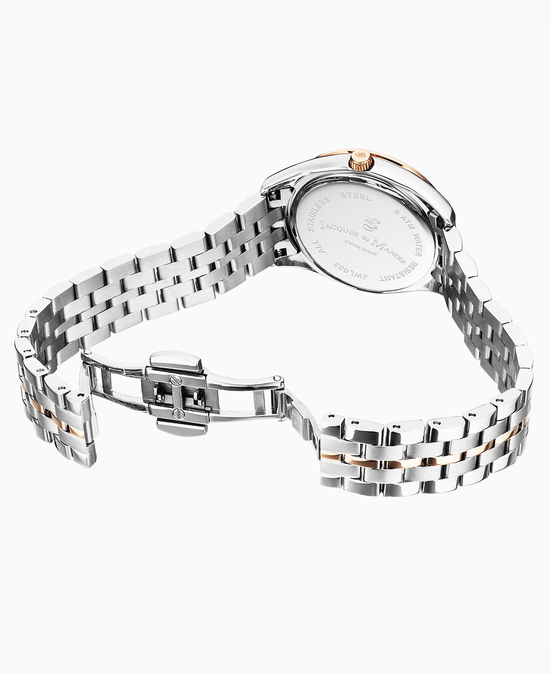 Anfibio 30mm Three-hands Date Two-tone Silver dial Stainless steel swiss watch