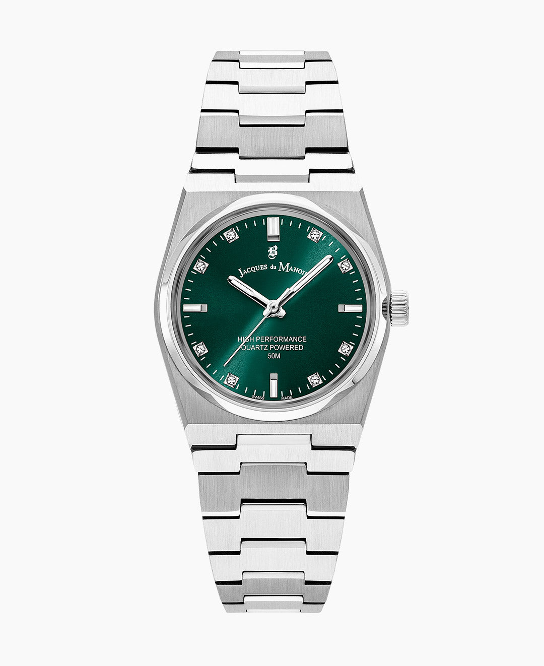 Horizon Ladies 31mm Three-hands Date Silver-tone Green dial Stainless steel swiss watch