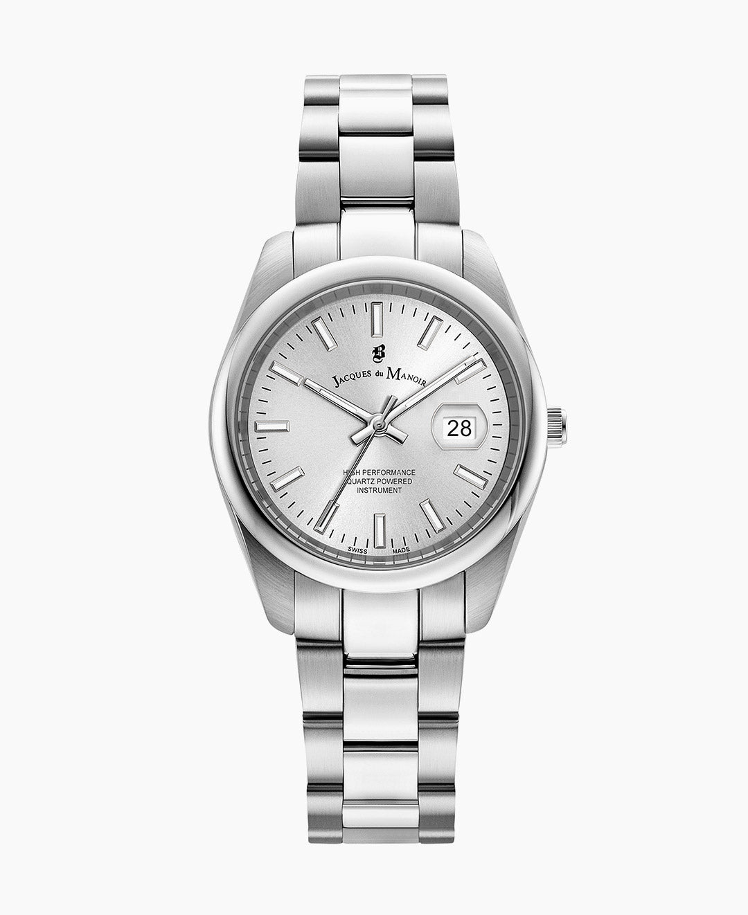 Allure 32mm Three-hands Date Silver-tone White dial Stainless steel swiss watch