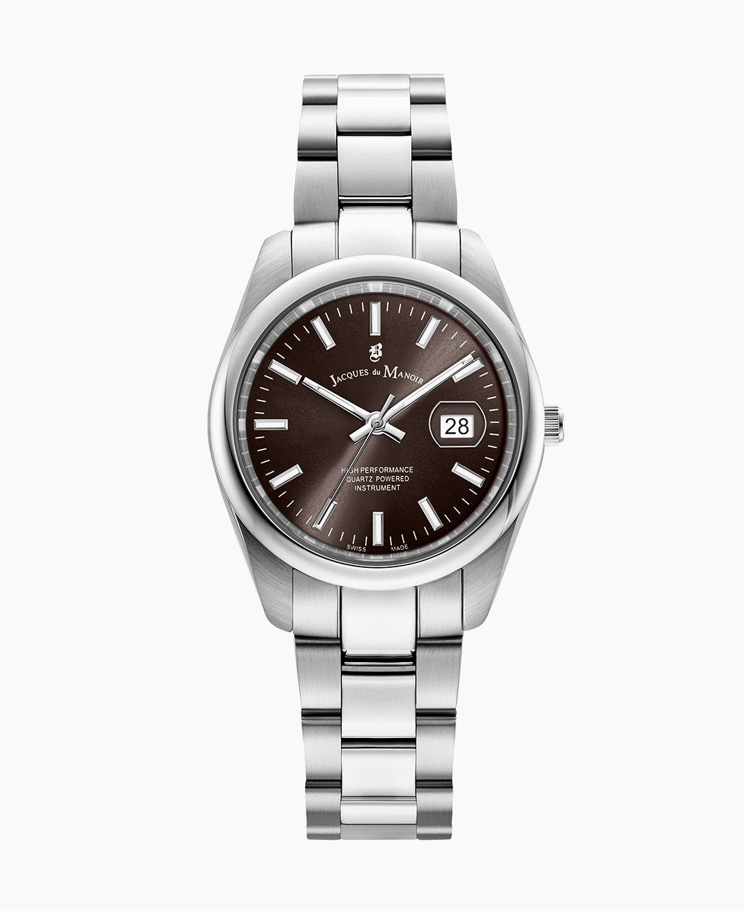 Allure 32mm Three-hands Date Silver-tone Black dial Stainless steel swiss watch