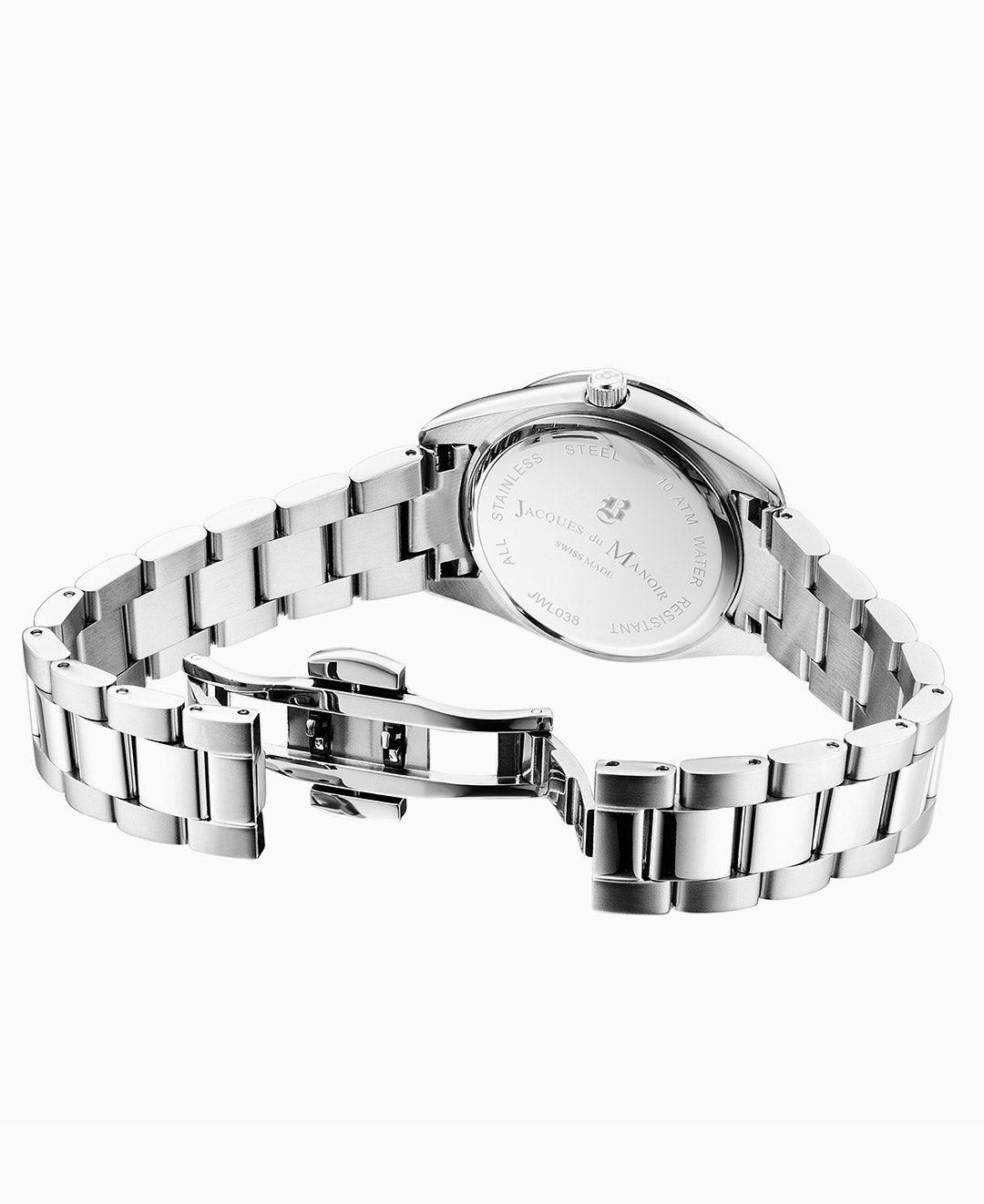 Allure 32mm Three-hands Date Silver-tone Black dial Stainless steel swiss watch
