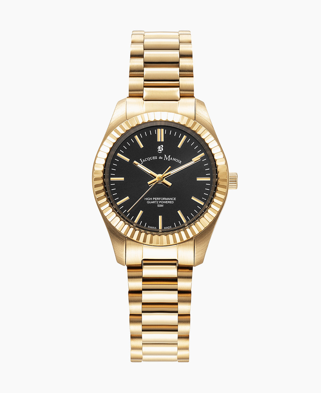 Inspiration Prime 31mm Three-hands Gold-tone Black dial Stainless steel swiss watch