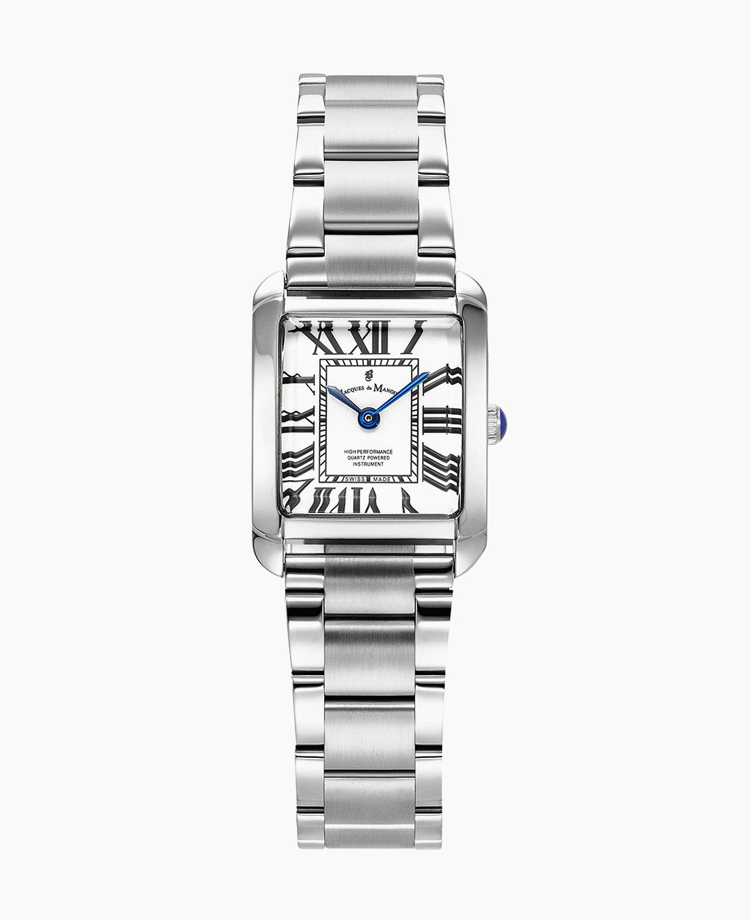 Emily 22x19mm Two-Hand Silver-tone White dial Stainless steel swiss watch -  Jacques du Manoir – Jacques Du Manoir