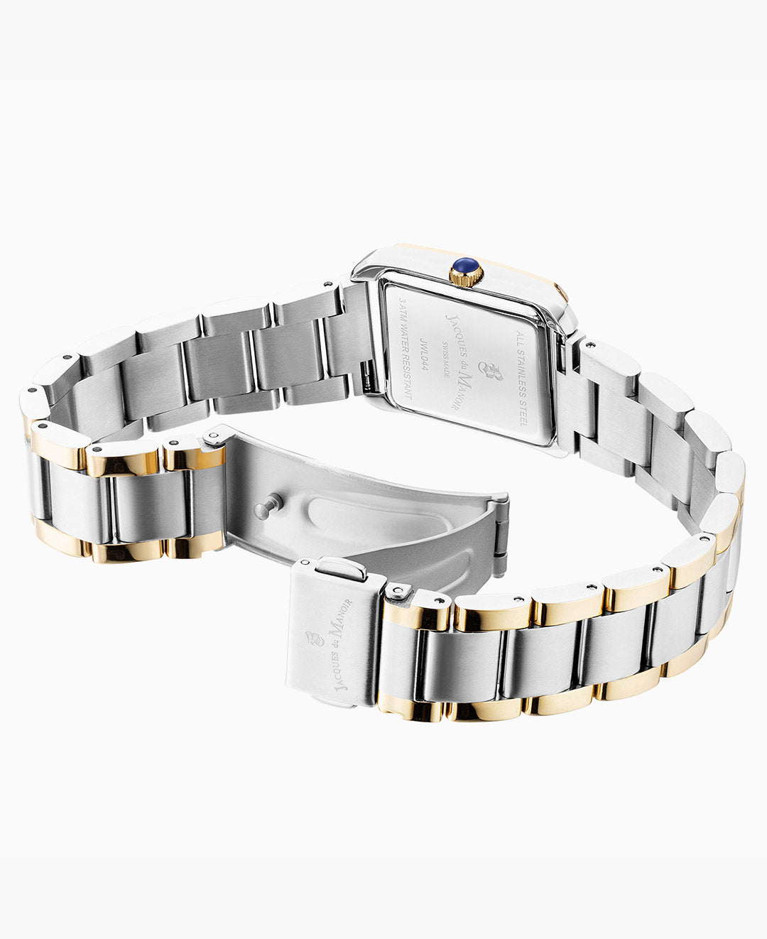 Emily 22x19mm Two-hands Two-tone White dial Stainless steel swiss watch