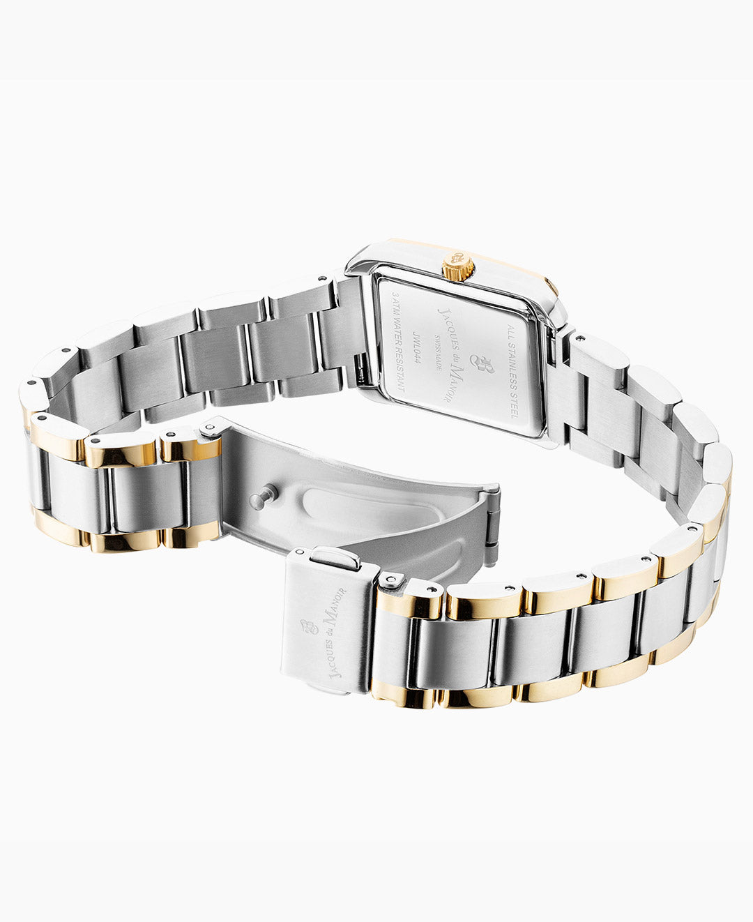 Emily 22x19mm Two-hands Two-tone White dial Stainless steel swiss watch