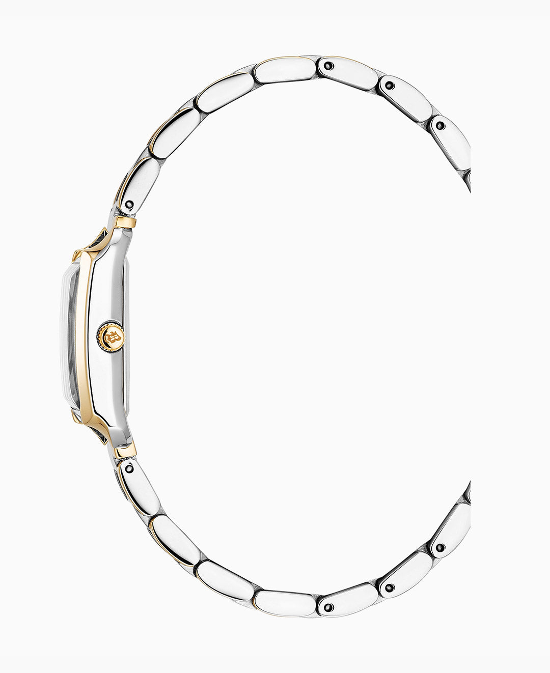 Emily 22x19mm Two-hands Two-tone White dial Stainless steel swiss watch