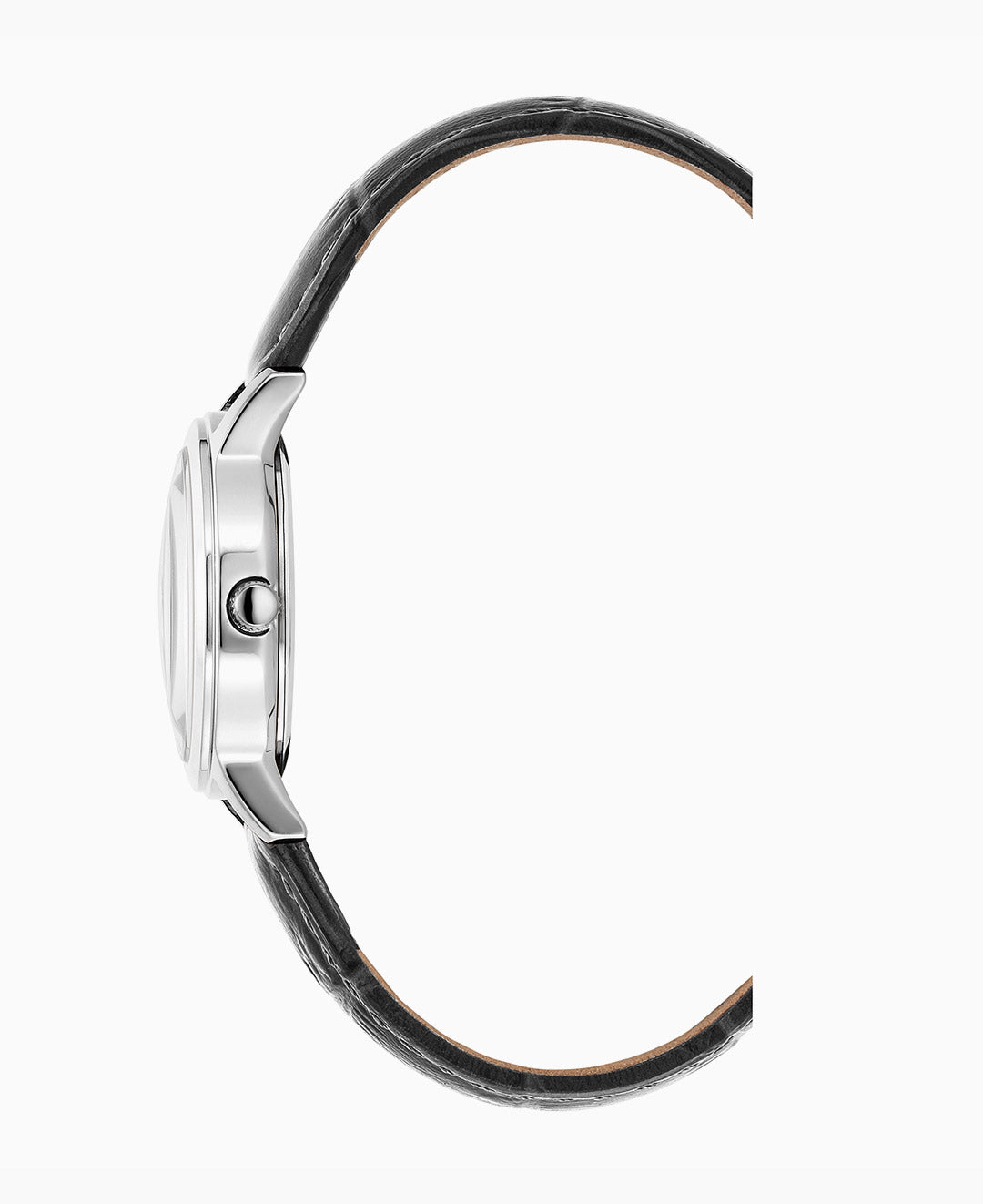 Genesis Ladies 28mm Three-hands Black-tone White dial Leather strap swiss watch