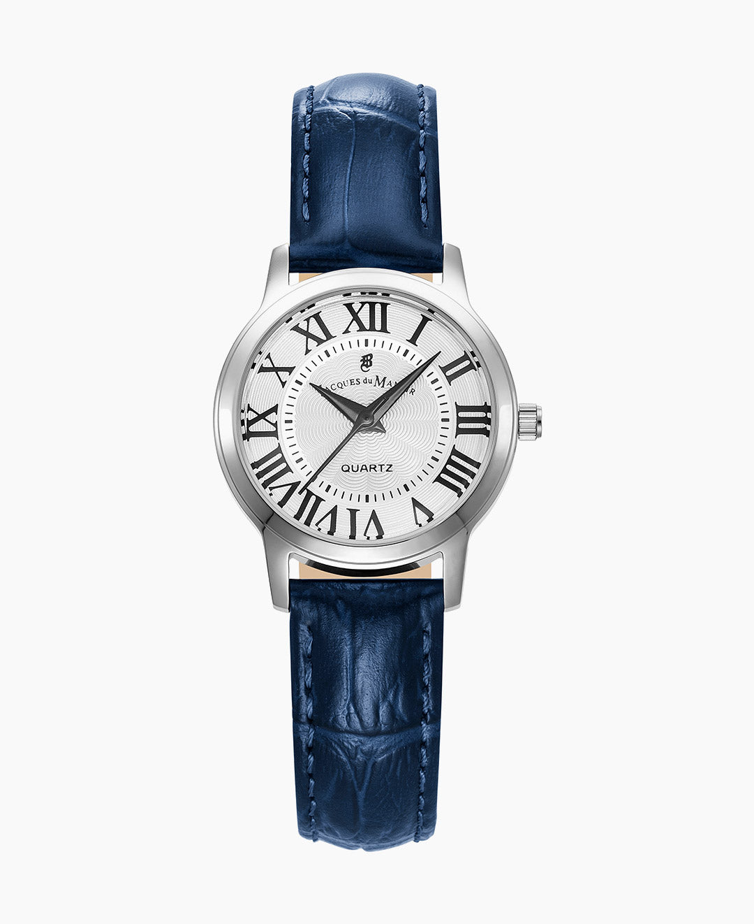 Genesis Ladies 28mm Three-hands Blue-tone White dial Leather strap swiss watch