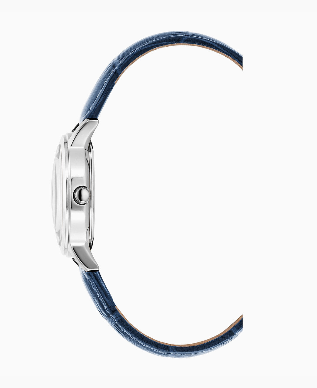 Genesis Ladies 28mm Three-hands Blue-tone White dial Leather strap swiss watch