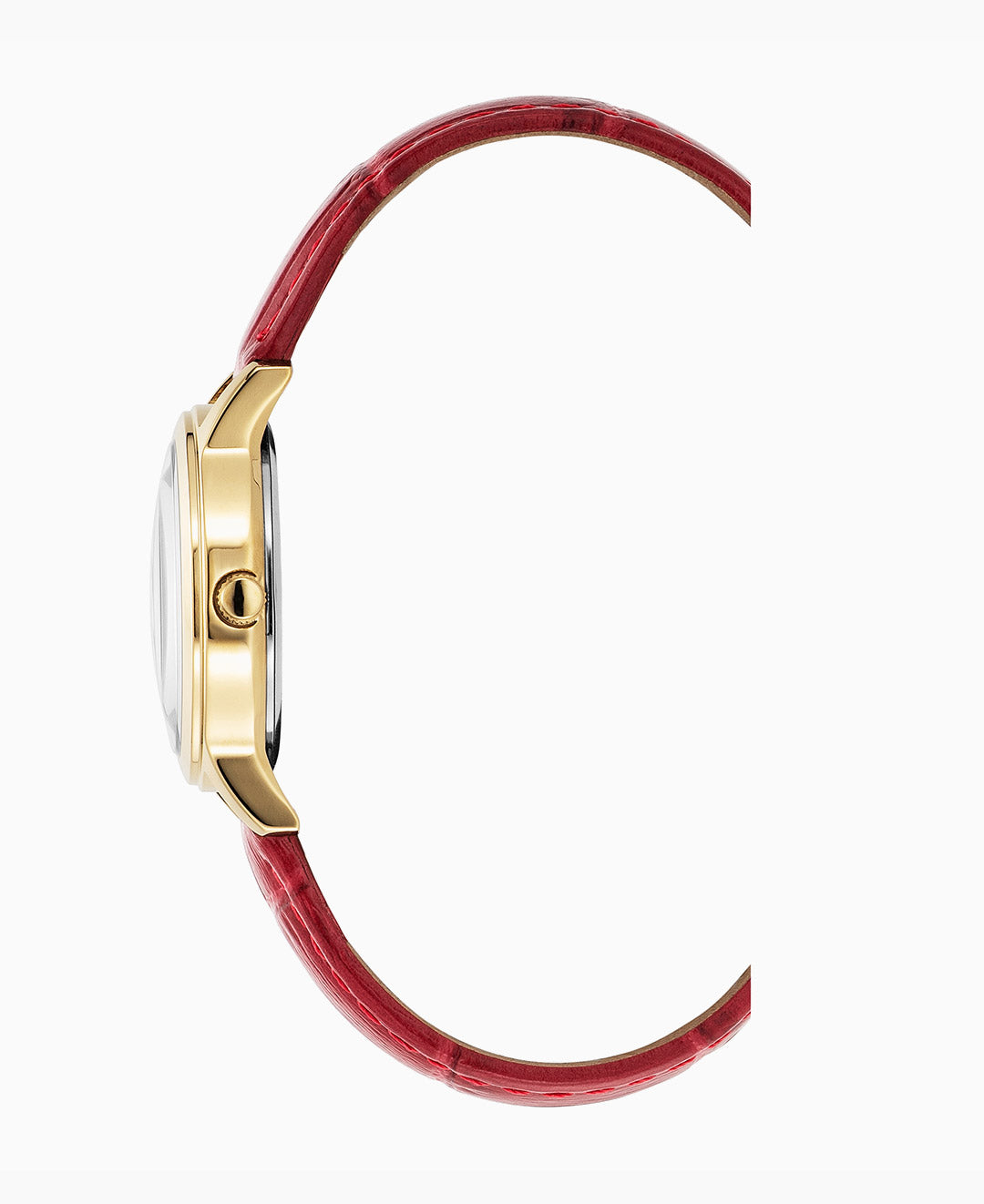 Genesis Ladies 28mm Three-hands Red-tone White dial Leather strap swiss watch