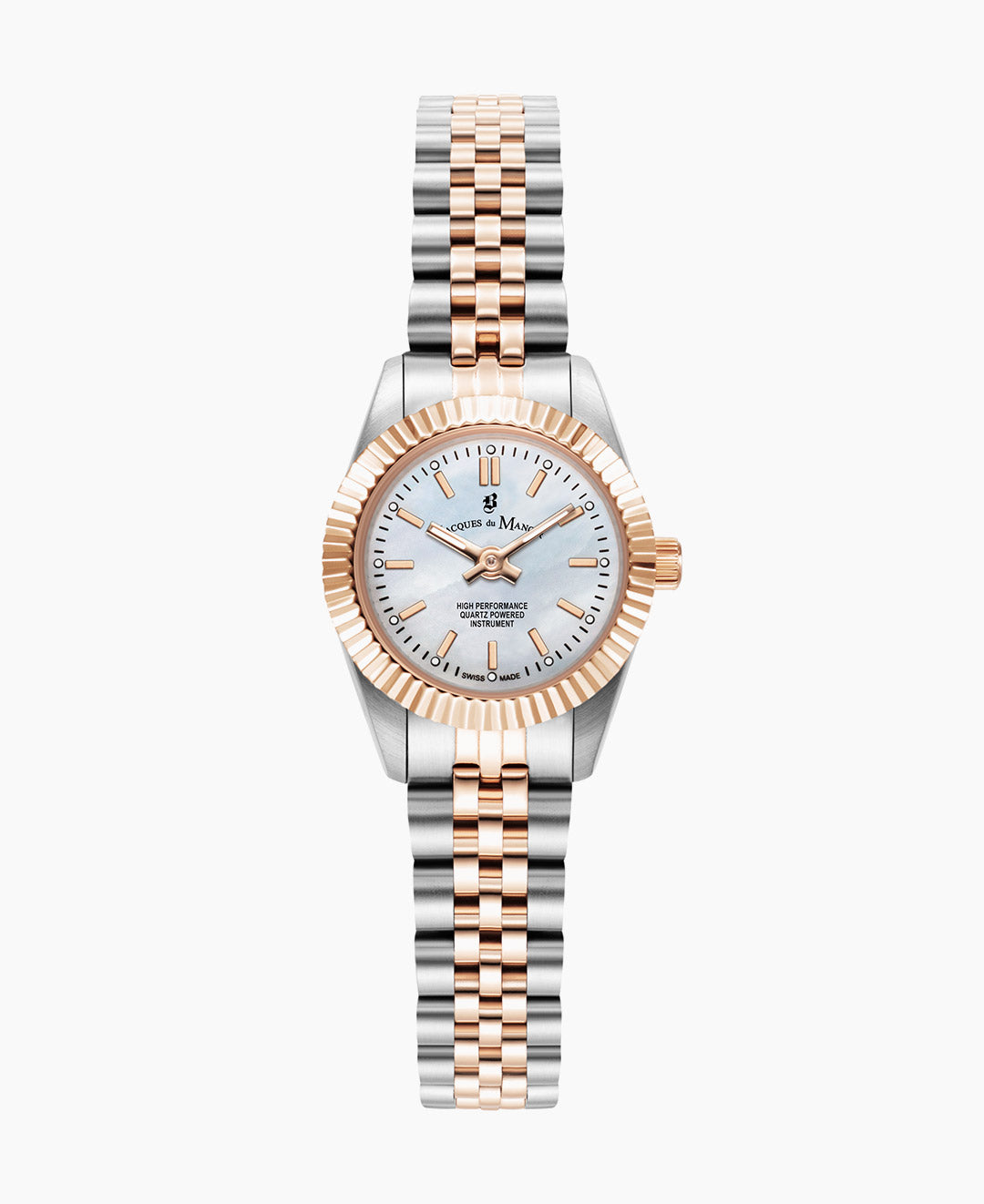 Mini Inspiration 22mm Two-hands Two-tone White dial Stainless steel swiss watch