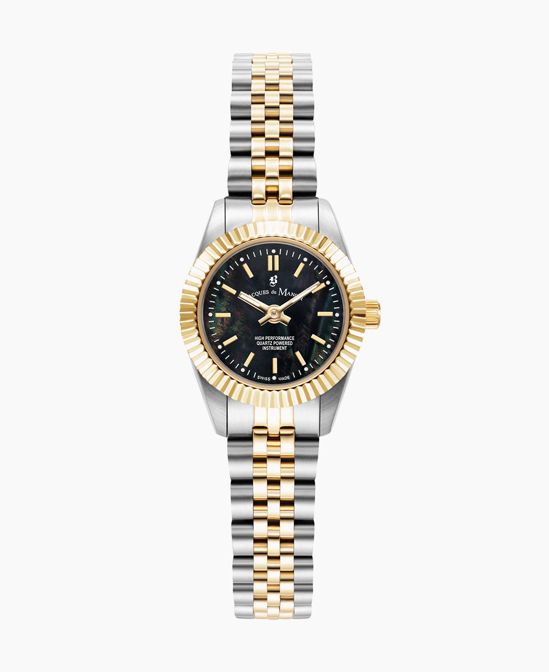 Mini Inspiration 22mm Two-hands Two-tone Black dial Stainless steel swiss watch