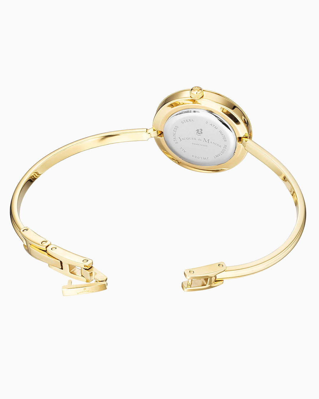 Aurora Ladies 26MM Two-Hands Gold-Tone White Dial Stainless Steel Swiss Watch and Topring Boxset