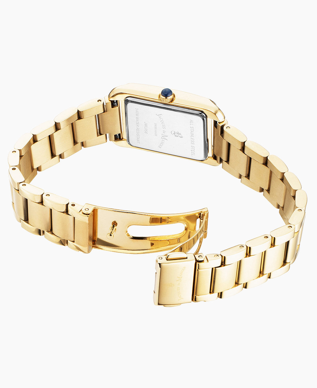 Emily 23x35mm Two-hands Gold-tone White dial Stainless steel swiss watch