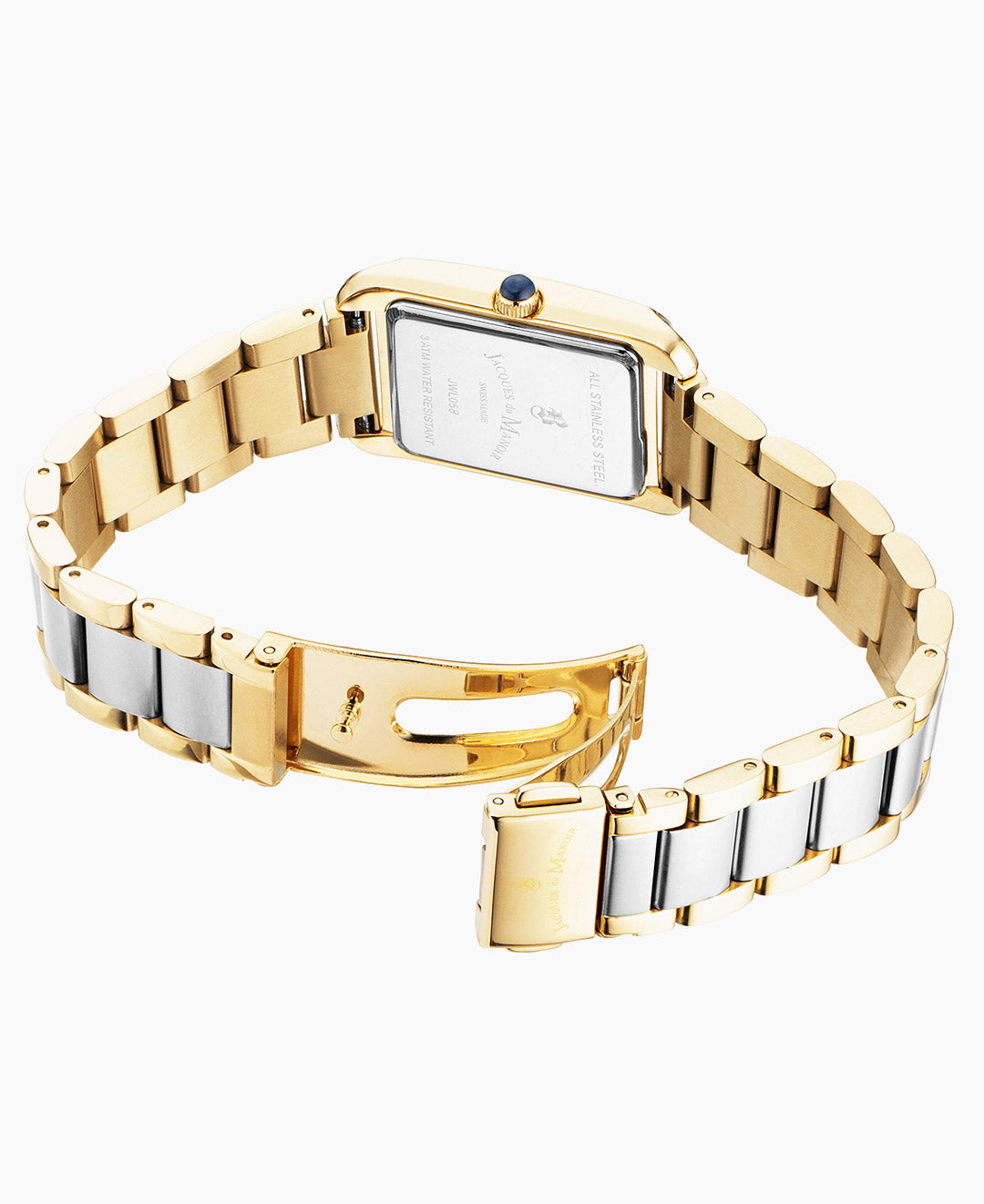 Emily 23x35mm Two-hands Two-tone White dial Stainless steel swiss watch