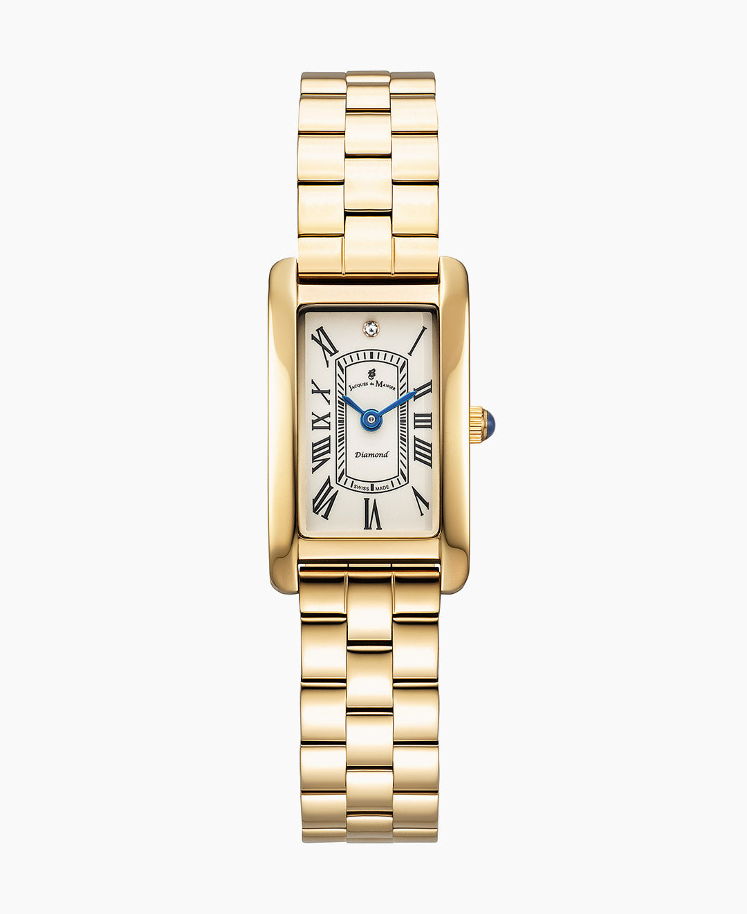 Lily Diamond 18x33mm Two-hands Gold-tone Silver Dial Stainless steel swiss watch