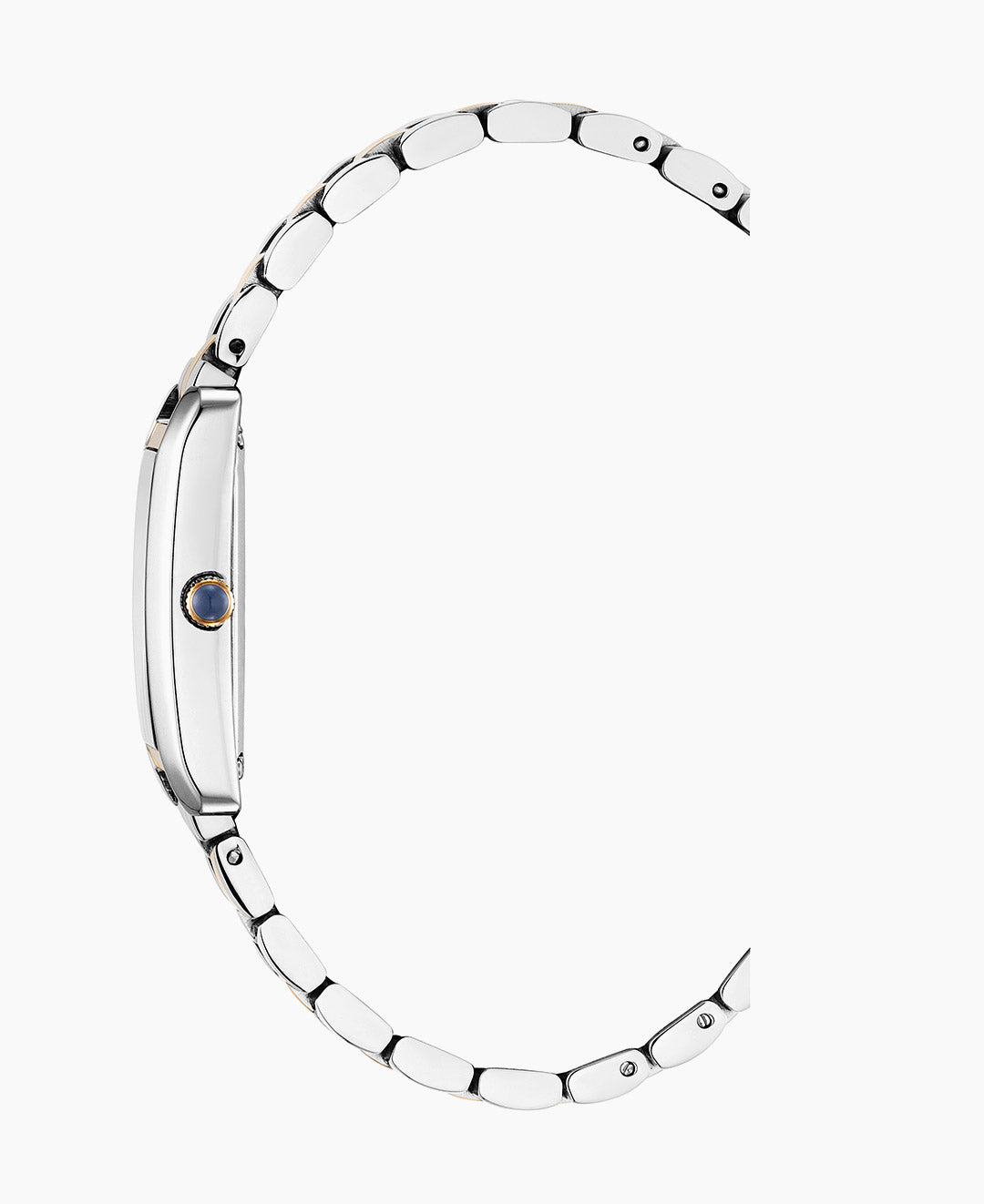 Lily Diamond 18x33mm Two-hands Two-tone Silver Dial Stainless steel swiss watch