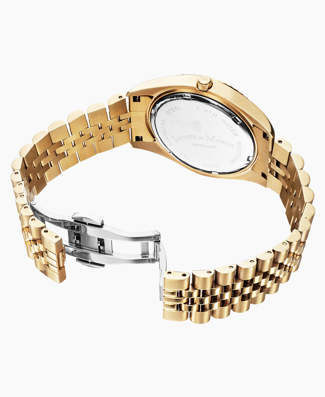 Inspiration Business 40mm Three-hands Date Gold-tone White dial Stainless steel swiss watch