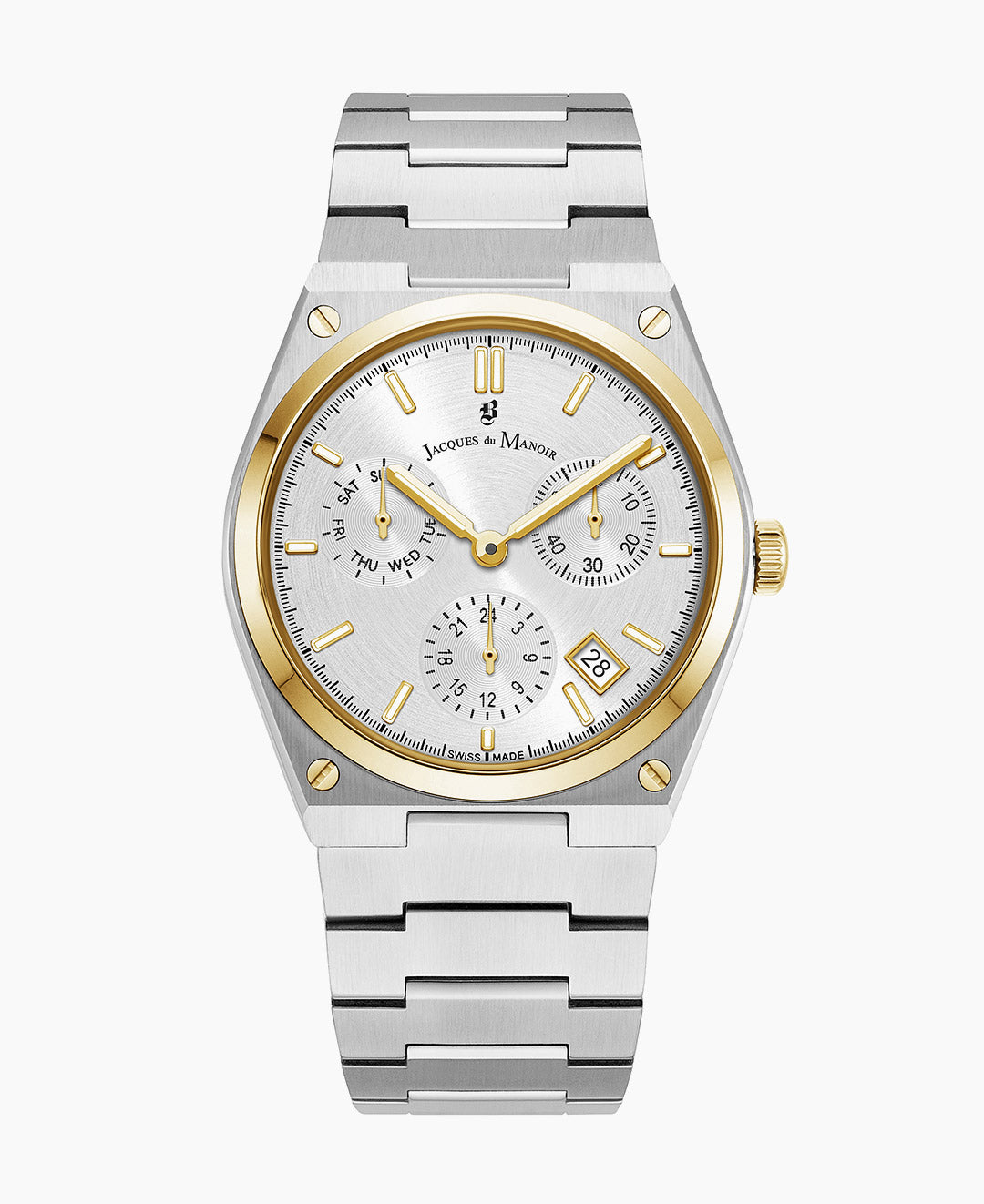 Horizon Gents 41mm Multifunction-date Silver-tone Silver dial Stainless steel swiss watch