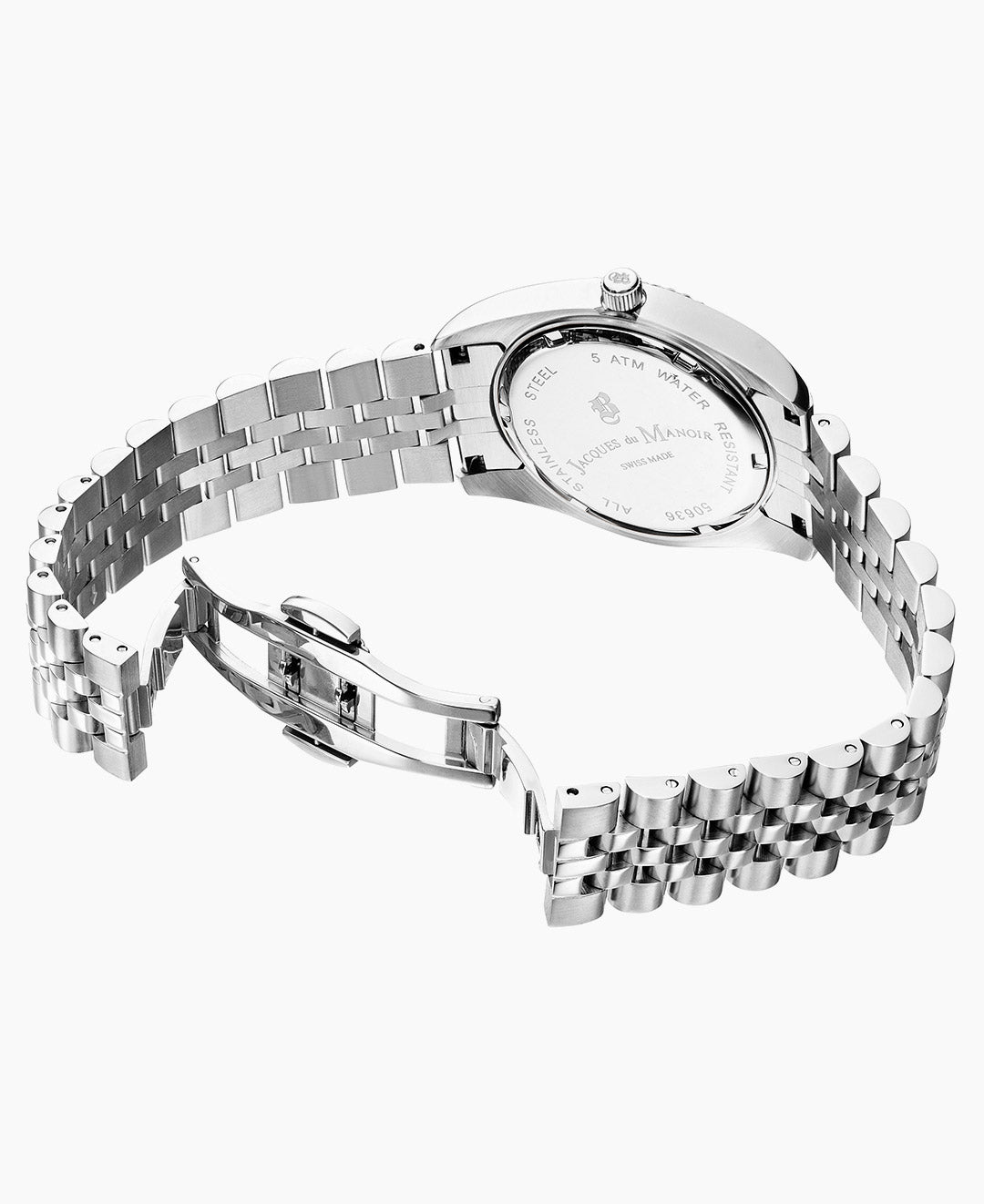Inspiration Elegance 36MM Three-hands Date Silver-tone Black dial Stainless steel swiss watch
