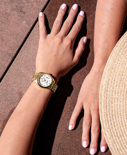 Inspiration Elegance 36MM Three-hands Date Gold-tone Silver dial Stainless steel swiss watch