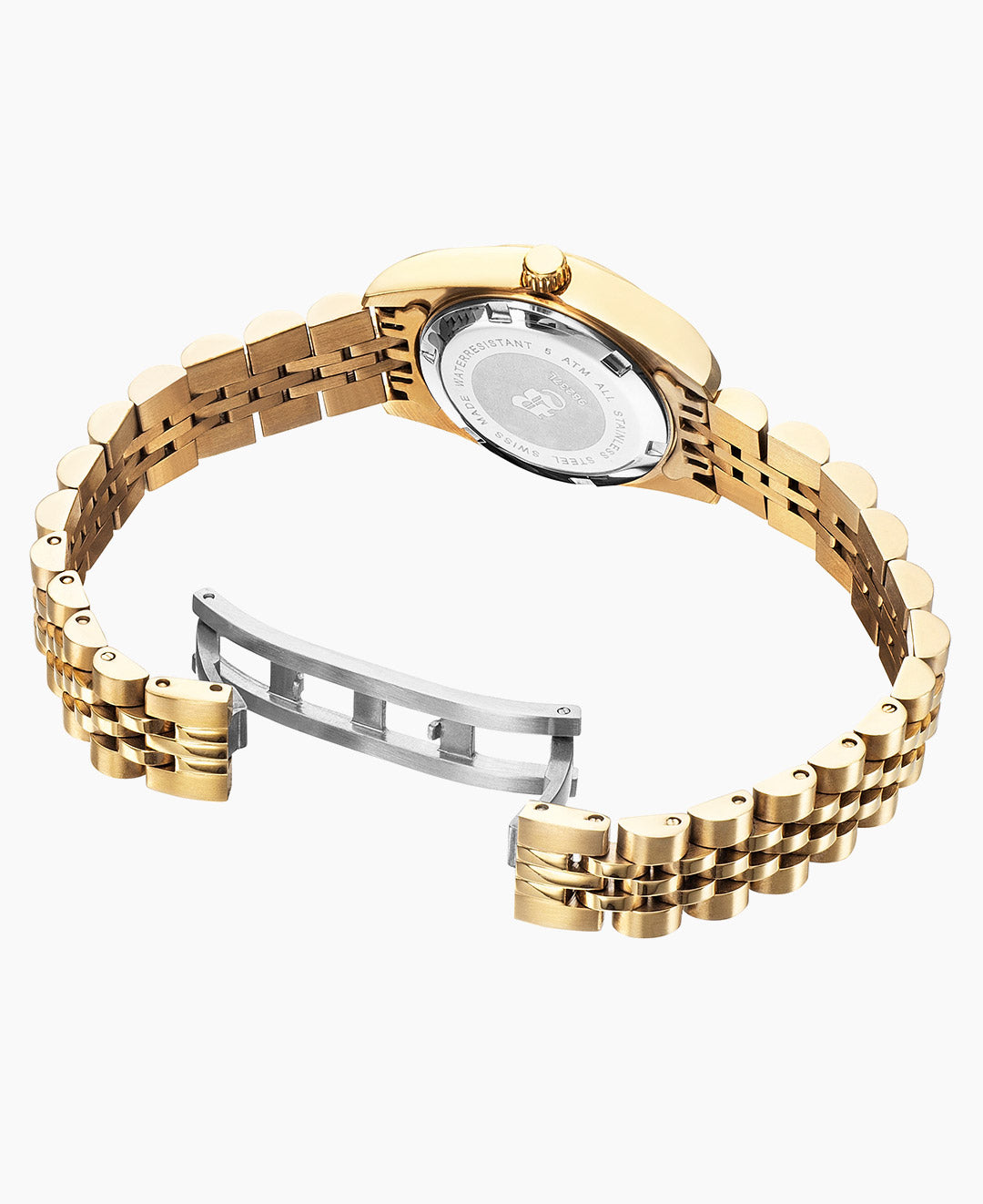 Inspiration Elegance 26MM Three-hands Date Gold-tone Silver dial Stainless steel swiss watch