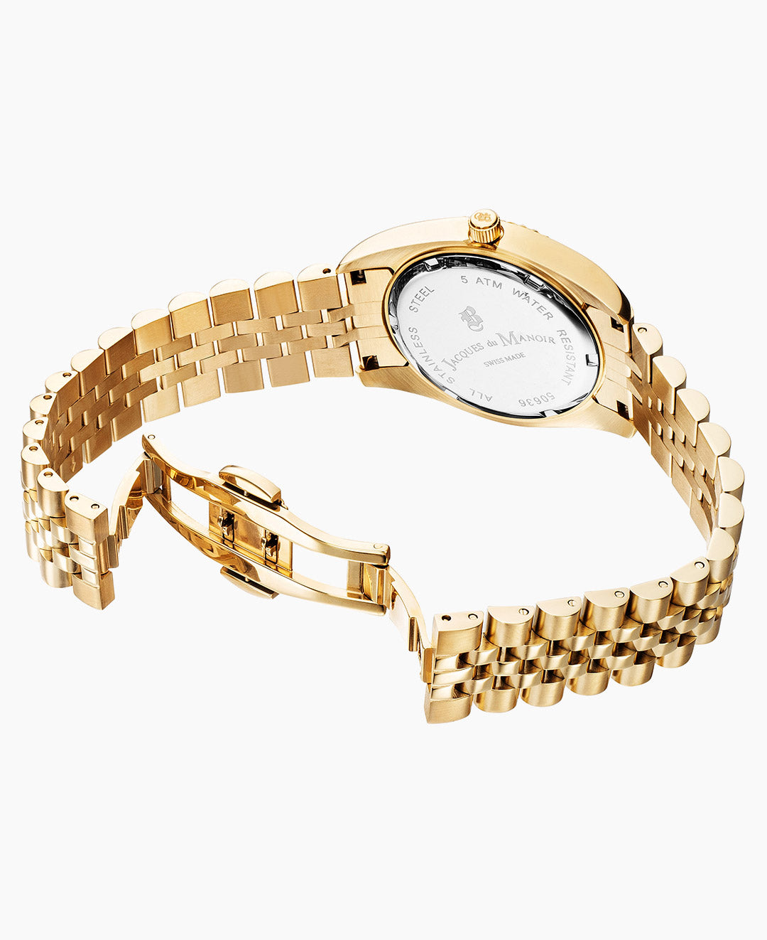 Inspiration Elegance 36MM Three-hands Date Gold-tone Black dial Stainless steel swiss watch