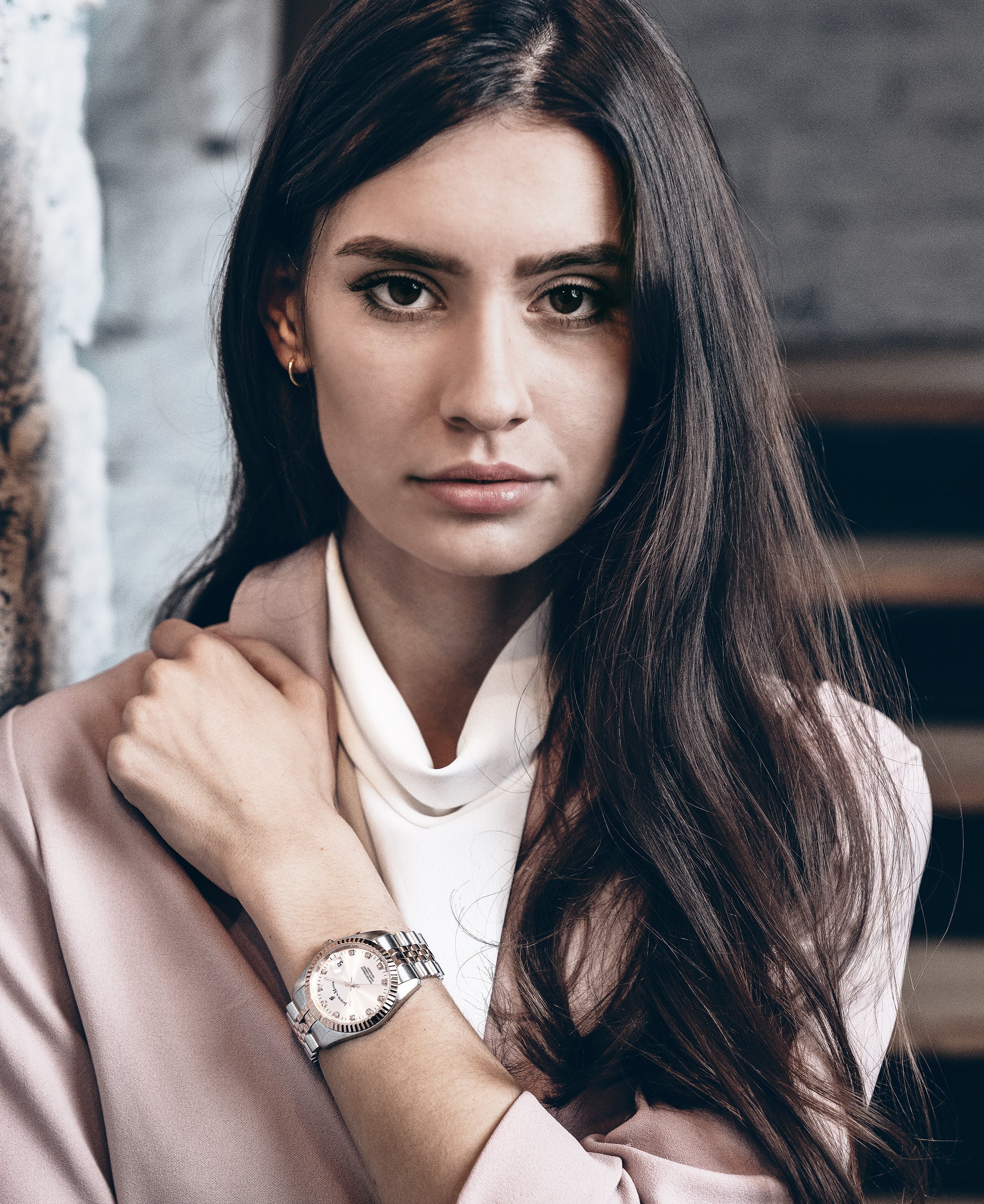 Inspiration Elegance 36MM Three-hands Date Two-tone Silver dial Stainless steel swiss watch