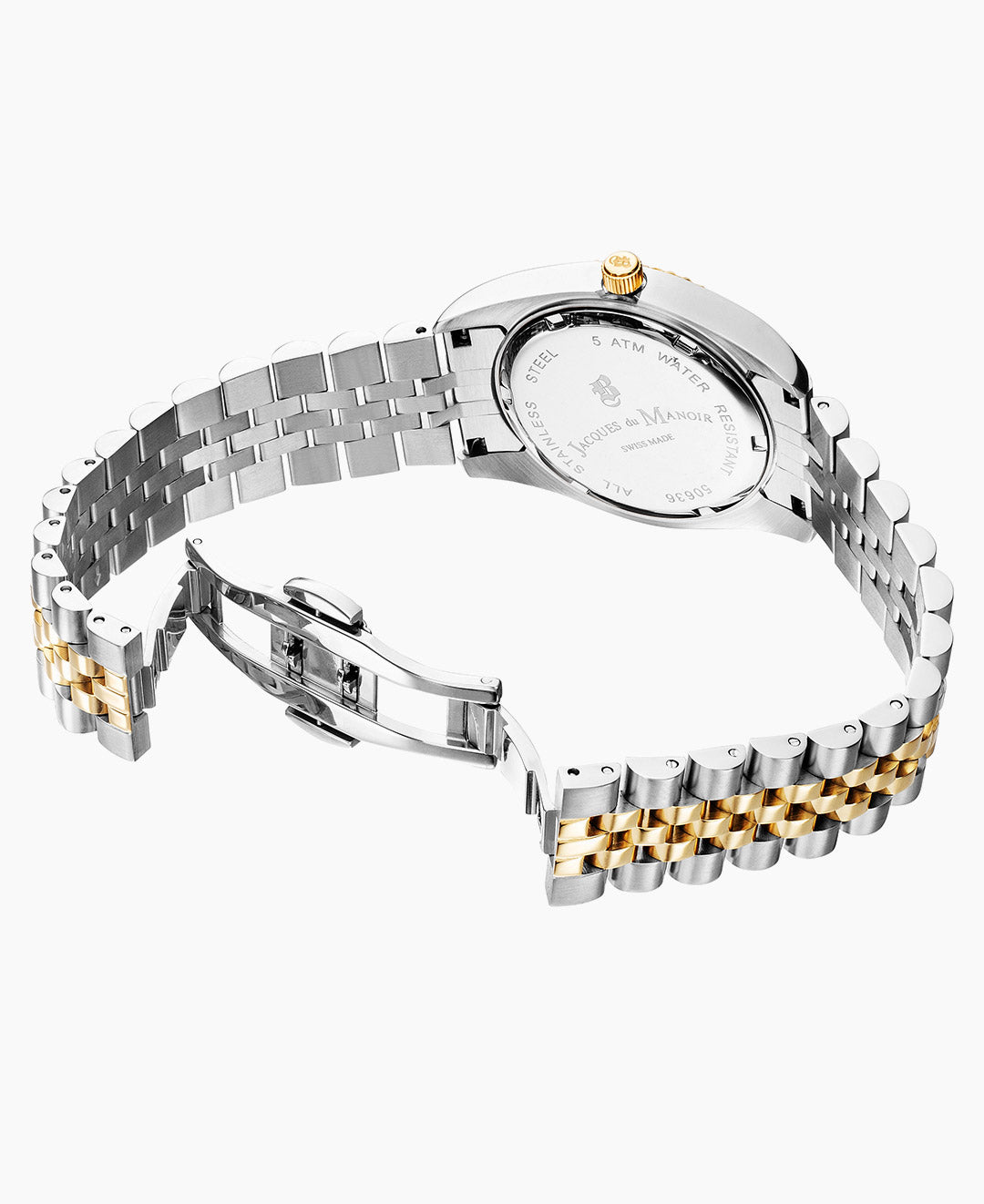 Inspiration Elegance 36MM Three-hands Date Two-tone White dial Stainless steel swiss watch