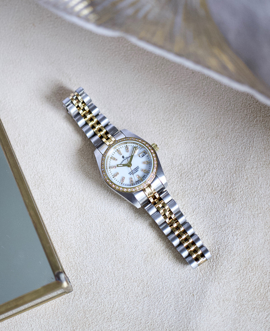 Inspiration Elegance 26MM Three-hands Date Two-tone White dial Stainless steel swiss watch