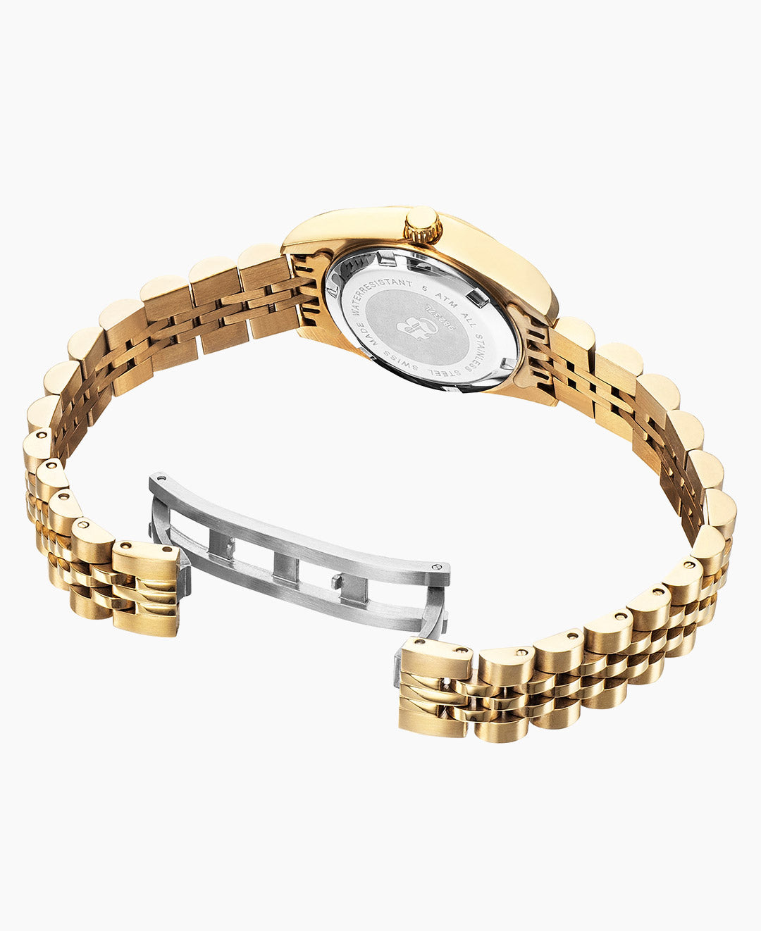 Inspiration Elegance 26MM Three-hands Date Gold-tone White dial Stainless steel swiss watch