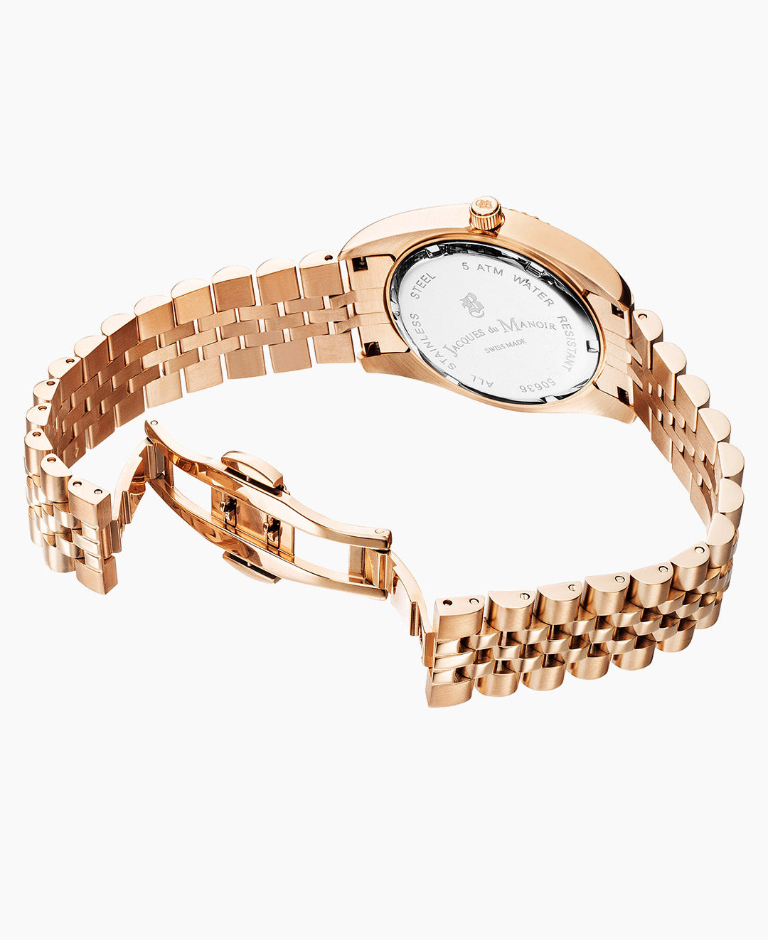 Inspiration Elegance 36MM Three-hands Date Rosegold-tone Brown dial Stainless steel swiss watch