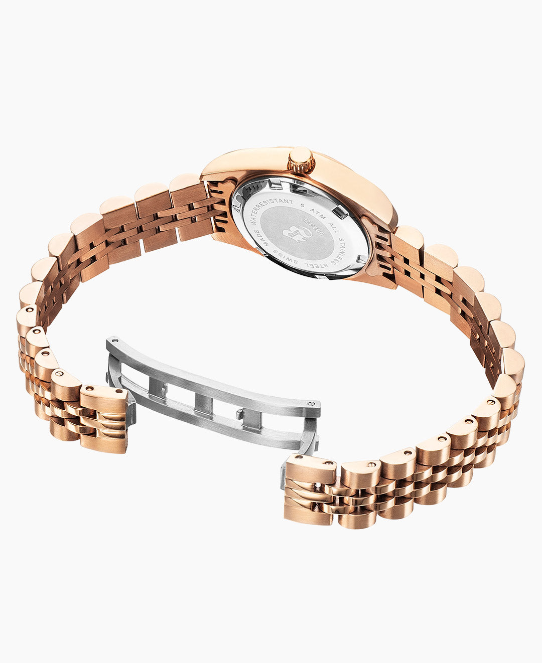 Inspiration Elegance 26MM Three-hands Date Rosegold-tone Brown dial Stainless steel swiss watch