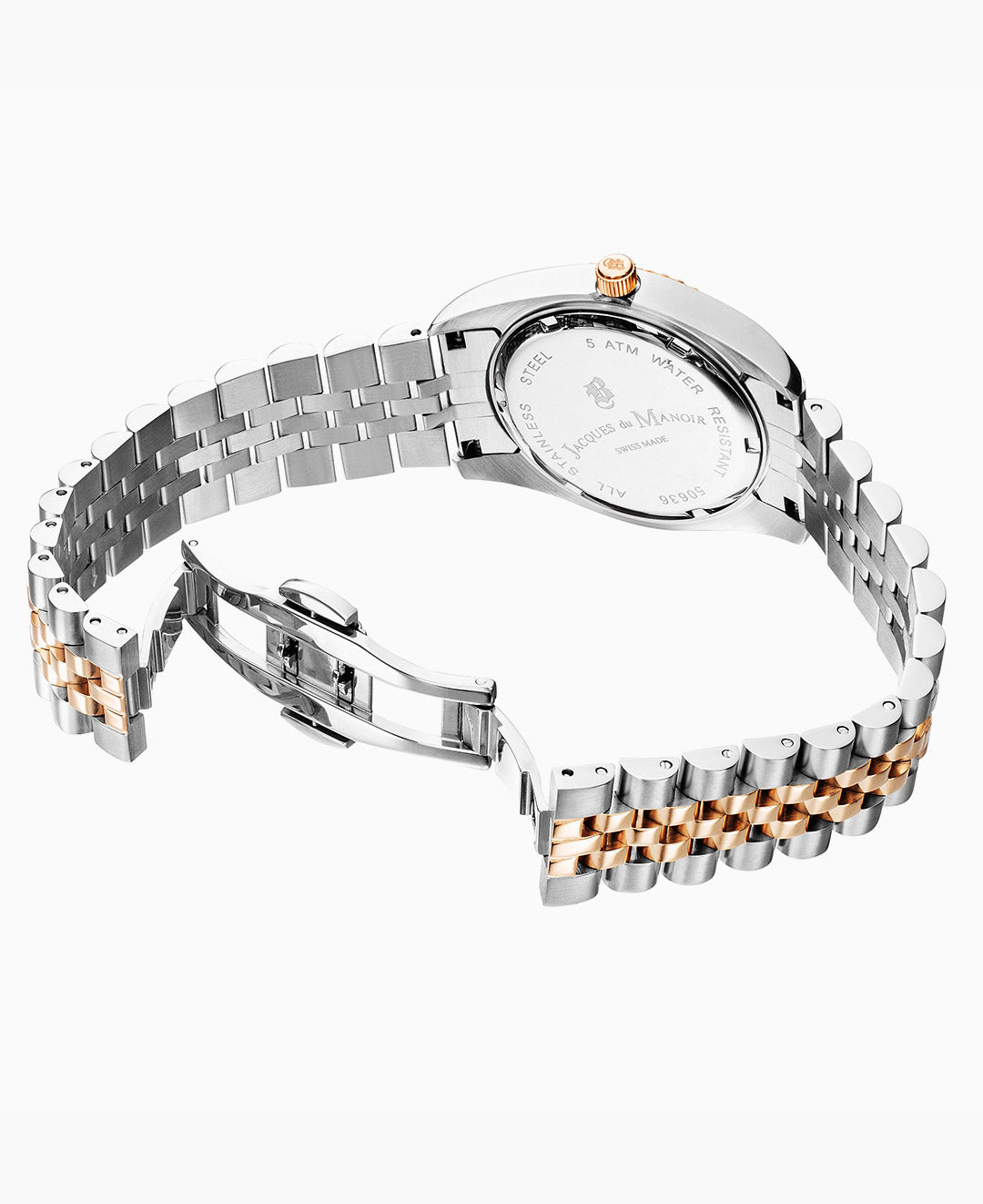 Inspiration Elegance 36MM Three-hands Date Two-tone White dial Stainless steel swiss watch