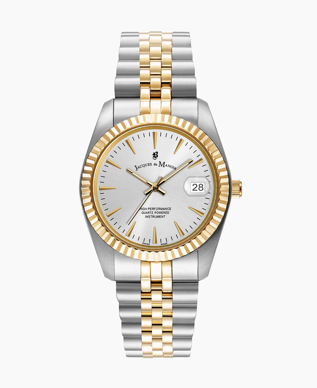 Inspiration Classic 36mm Three-hands Date Two-tone Silver dial Stainless steel swiss watch