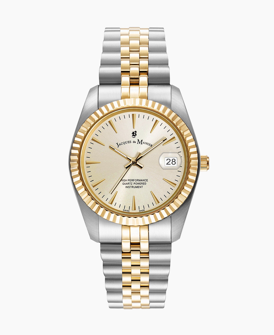 Inspiration Classic 36mm Three-hands Date Two-tone Gold dial Stainless steel swiss watch