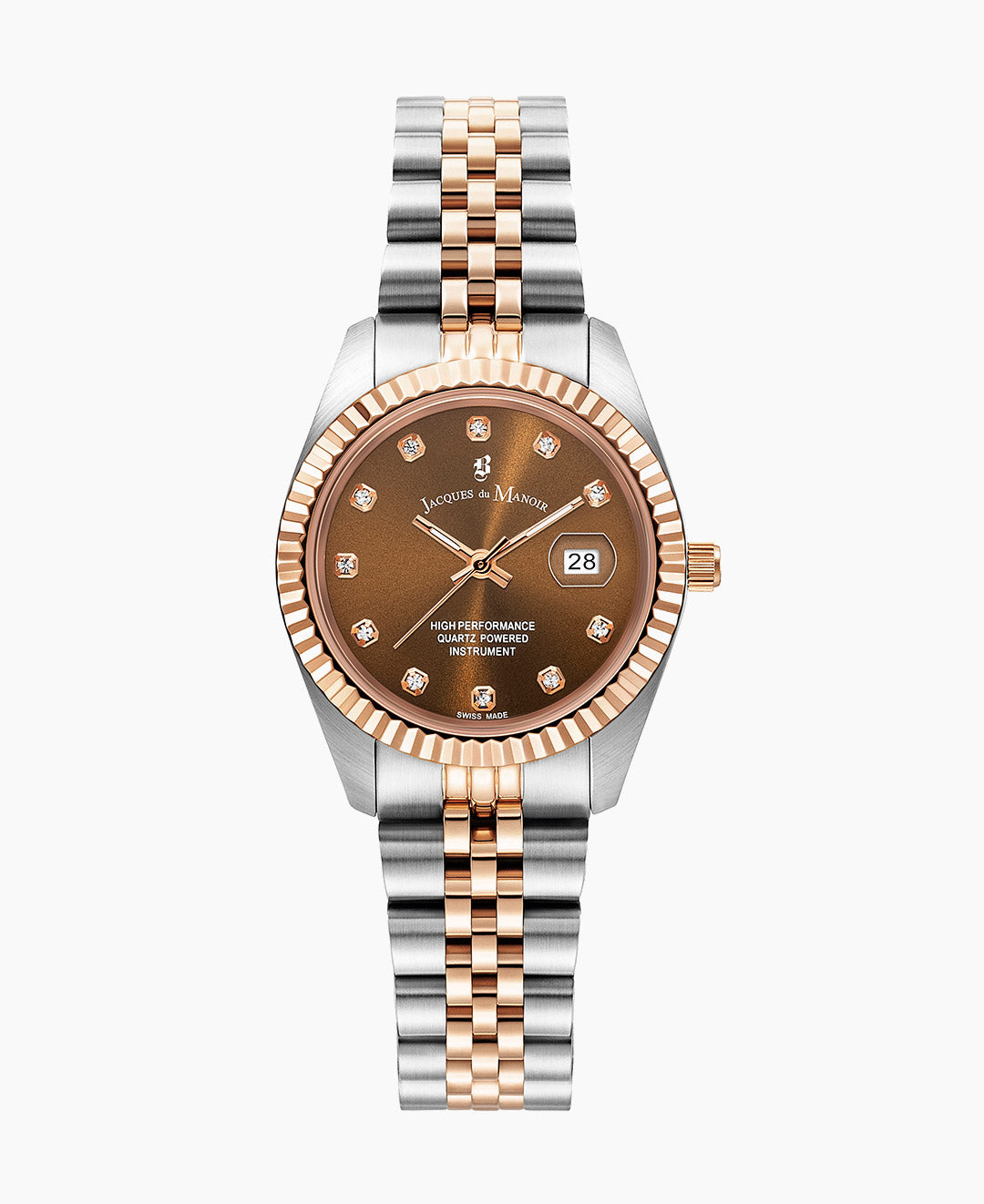 Inspiration Elegance 31mm Three-hands Two-tone Brown dial Stainless steel swiss watch