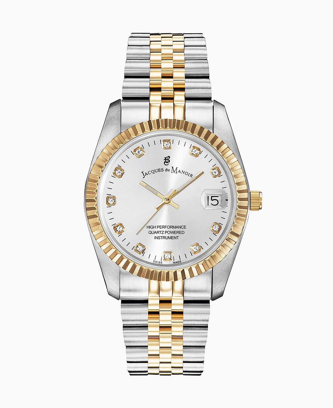 Inspiration Elegance 36MM Three-hands Date Two-tone Silver dial Stainless steel swiss watch